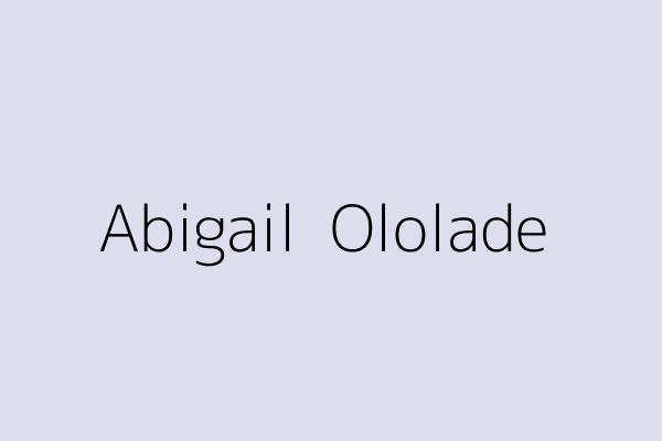 Abigail  Ololade 
